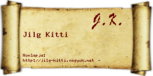 Jilg Kitti névjegykártya